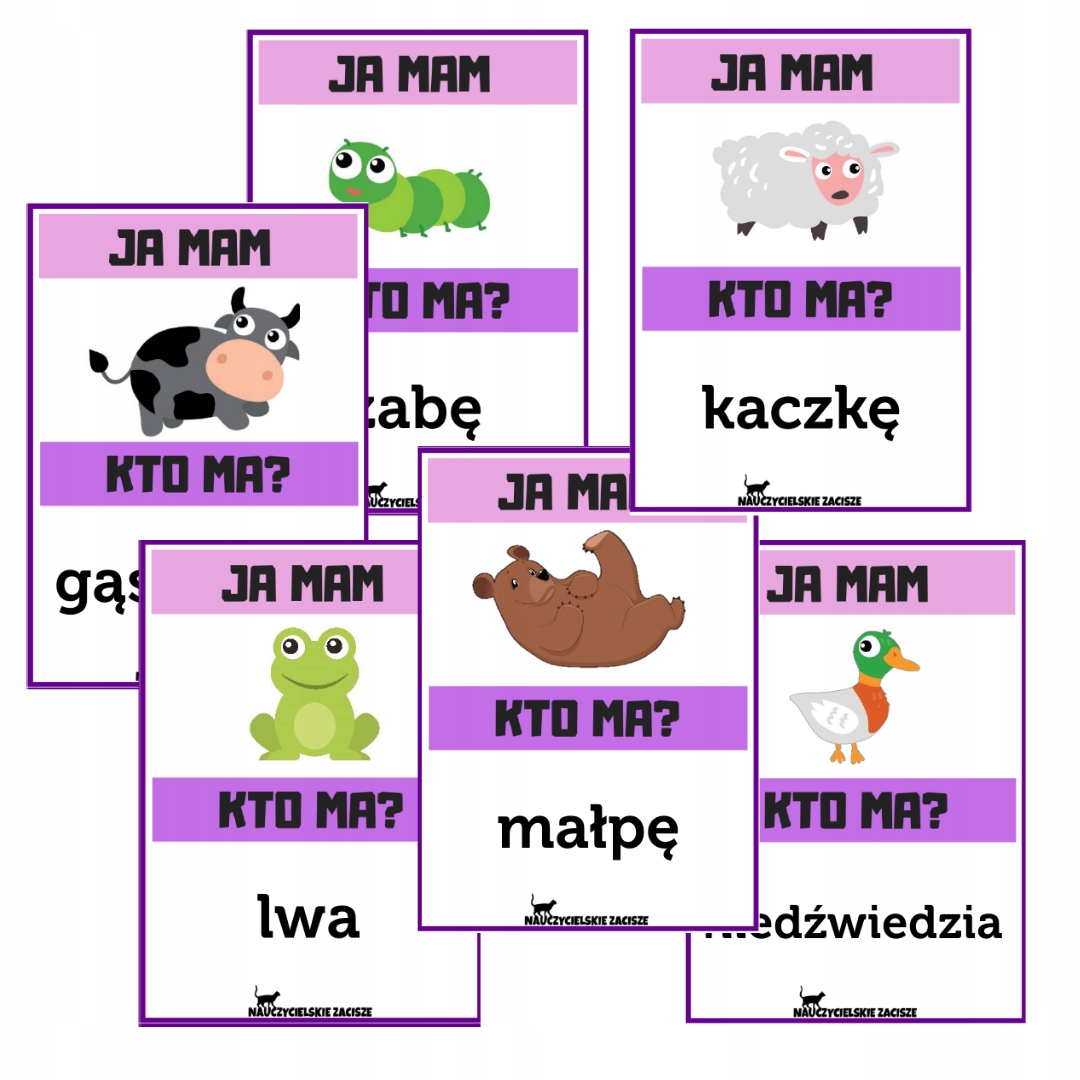 

Ja Mam, Kto Ma gra dydaktyczna Zwierzęta