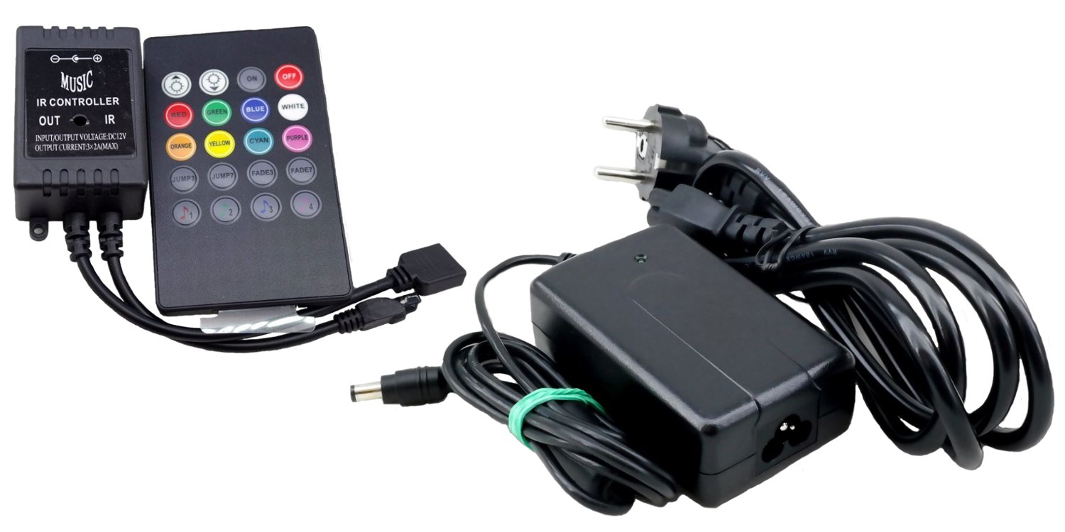 ZESTAW taśma LED 300SMD RGB 5050 MUZYCZNY DISCO 5m Marka LED Solar System