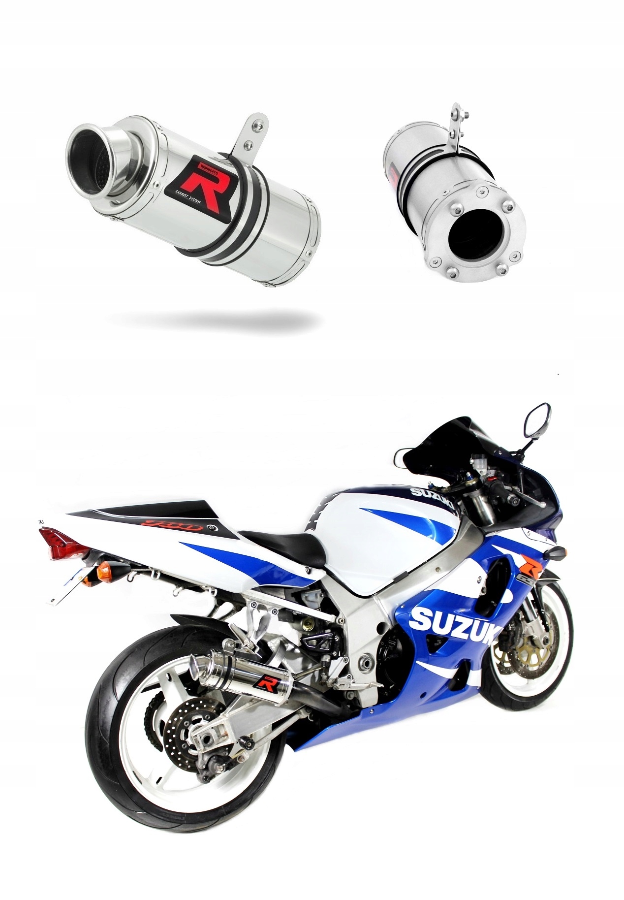 SU076DC - вихлоп DOMINATOR GP і GSXR GSX-R 750 K1-K5 01-05
