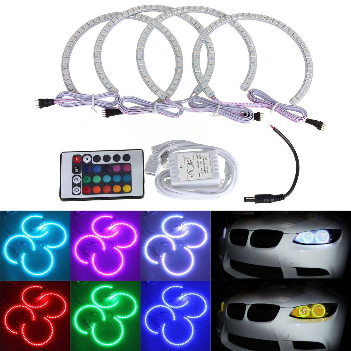 

Ringi Led Rgb Bmw E83 X3 E87 E60 E61 E90 dziennej