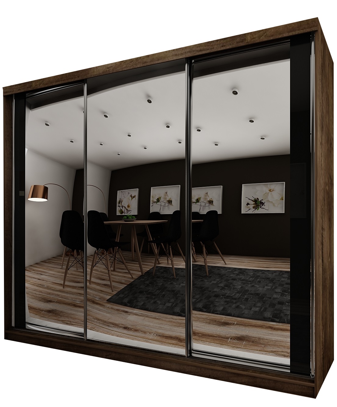 Posuvná Skříň Barcelona B-30 250 tmavě jasan