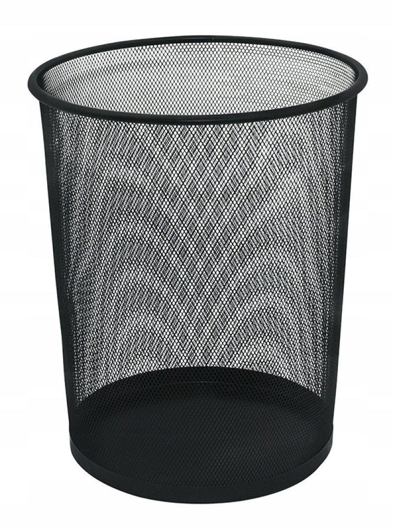 

Kosz Na Śmieci Siatkowy, Metalowy, 19L , Czarny