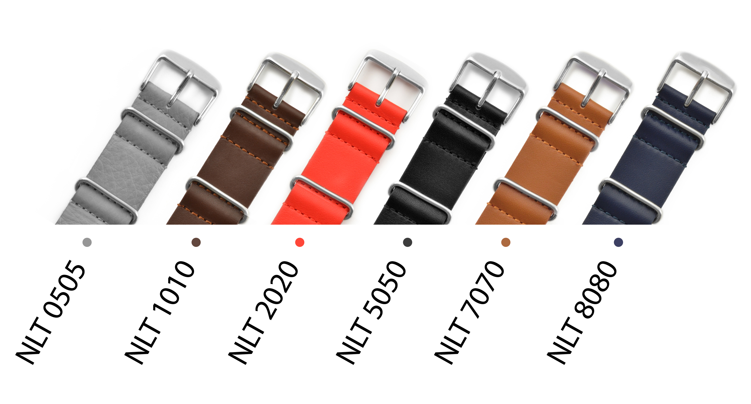 BRĄZOWY SKÓRZANY PASEK DO ZEGARKA NATO LEATHER 22 Szerokość paska 22 mm