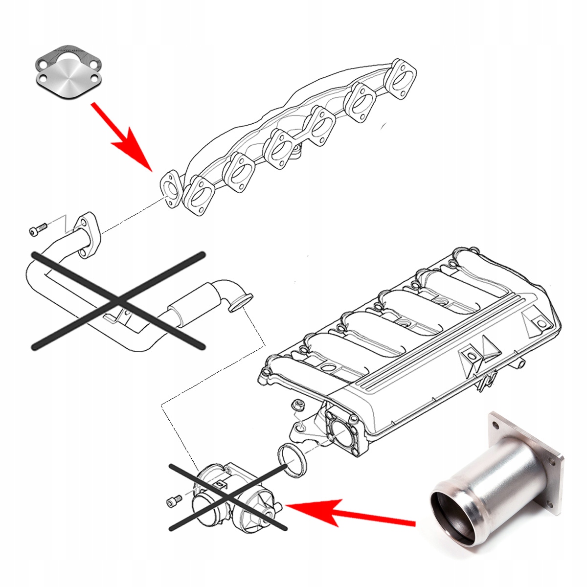  f93 заглушка Заміна фланець EGR BMW компл. Part manufacturer ADITECH 