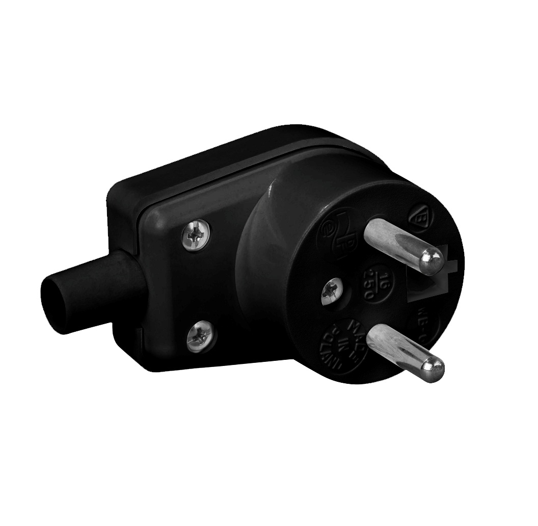 

Wtyczka kątowa z uziemieniem 16A 230V czarna