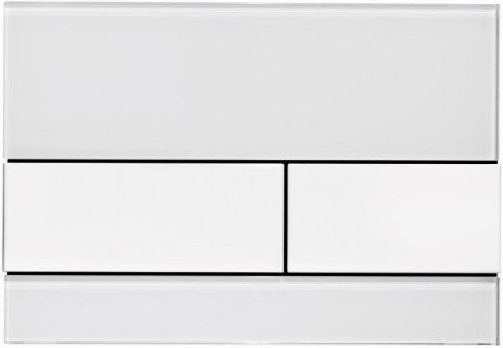 TECE square PRZYCISK SPŁUKUJĄCY DO WC BIAŁY SZKŁO