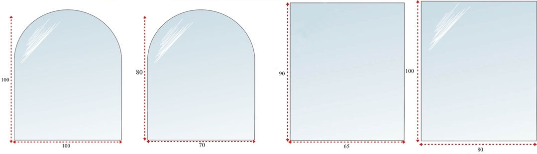 SZYBA HARTOWANA POD PIEC KOMINEK SZKŁO 110x50cm Rodzaj wkładu prosty