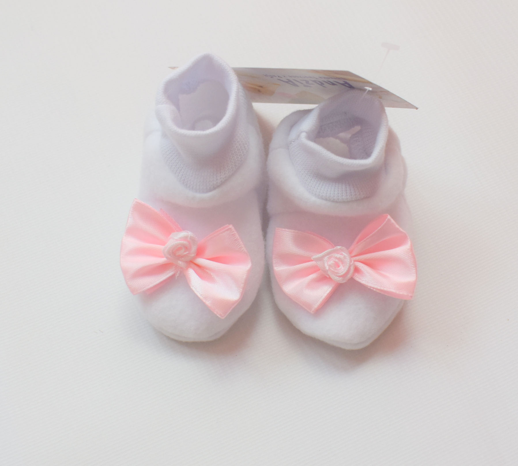 BUCIKI CiEpŁE polarowe DO CHRZTU buty 9-10 Kolor biały