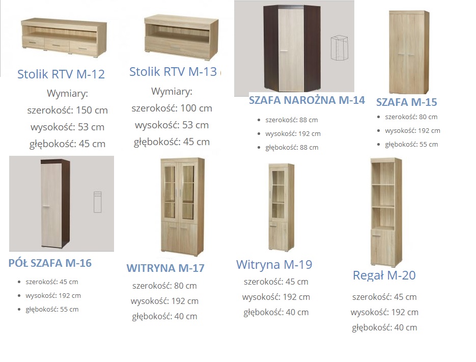 GARDEROBA SZAFA WIESZAK LUSTRO SZAFKA NA BUTY G5 S Głębokość mebla 40 cm