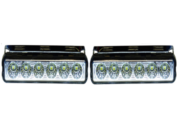 2 x Lampa 6 LED migajaca 16cm kogut stroboskop KPL