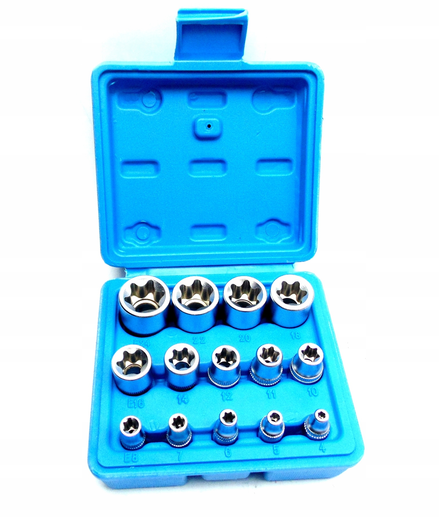 

Klucze Nasadowe Torx 14el Nasadki 1/4 3/8 1/2''