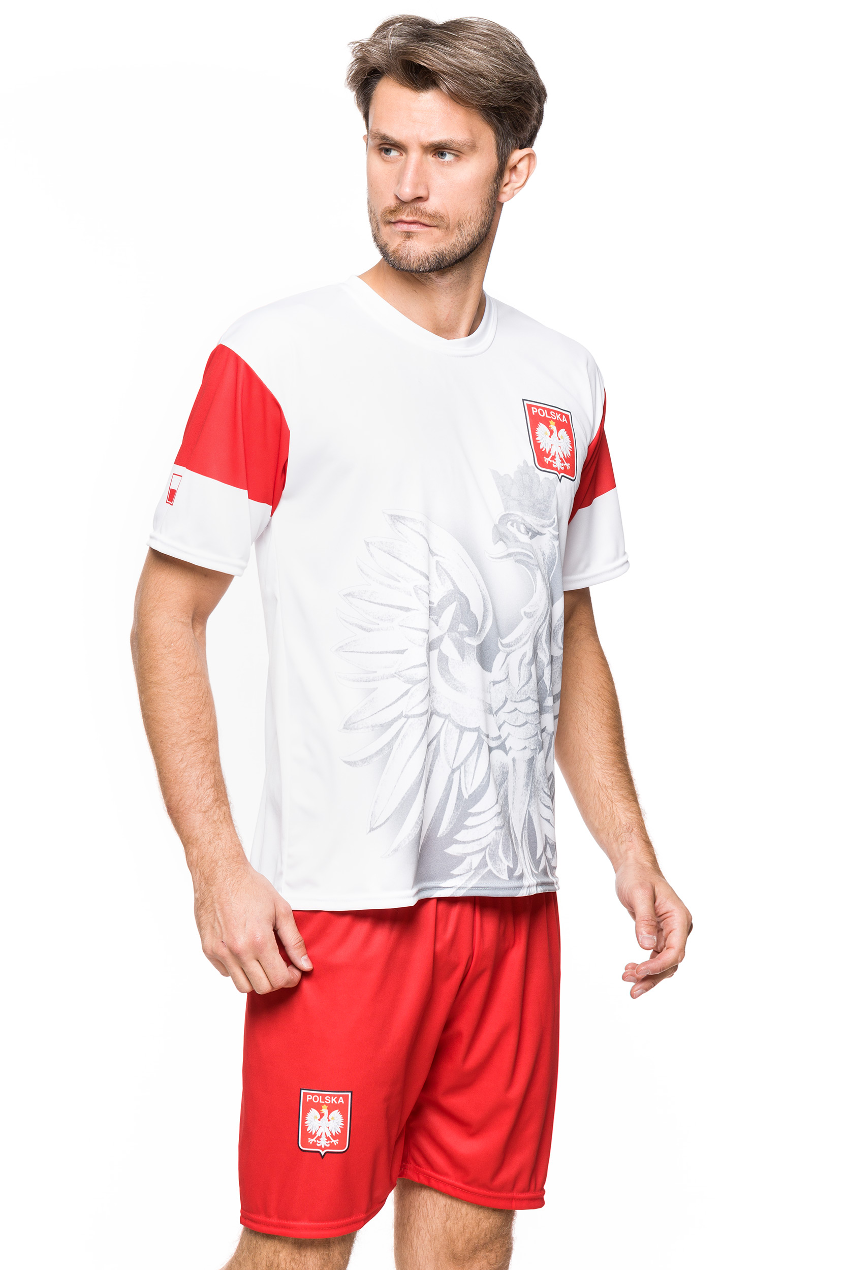 POLSKA - KOSZULKA KIBICA - SUPER ORZEŁ - TU XXXXL Wzór dominujący print (nadruk)