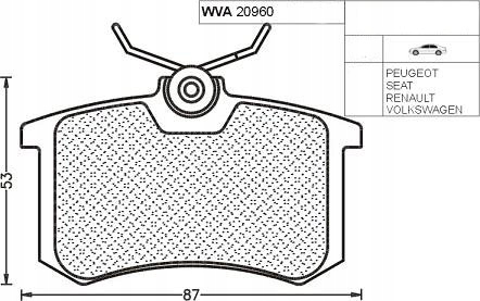 ZESTAW MONTAŻOWY KLOCKÓW VW GOLF IV 4 V PASSAT B5 Numer katalogowy części .