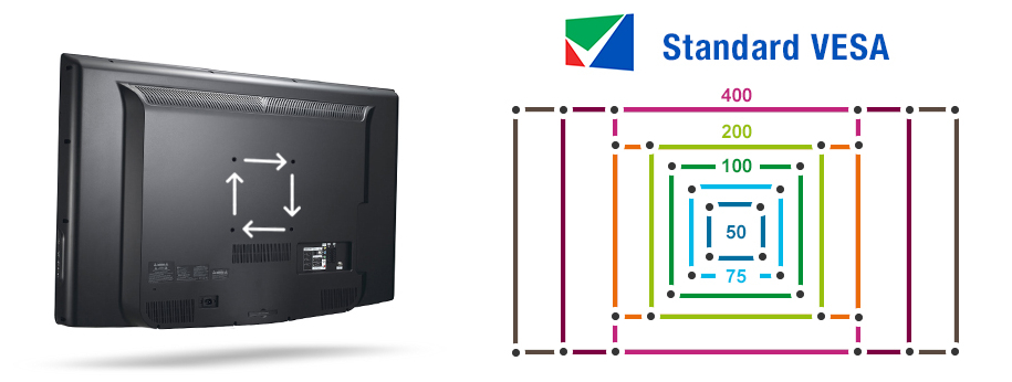 UCHWYT WIESZAK do TELEWIZORA LCD LED OLED 13-42'' Maksymalna wielkość telewizora 42