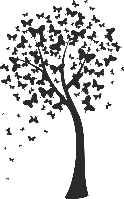 НАКЛЕЙКИ НА СТЕНУ настенные ДЕРЕВЬЯ, растения М 80 см