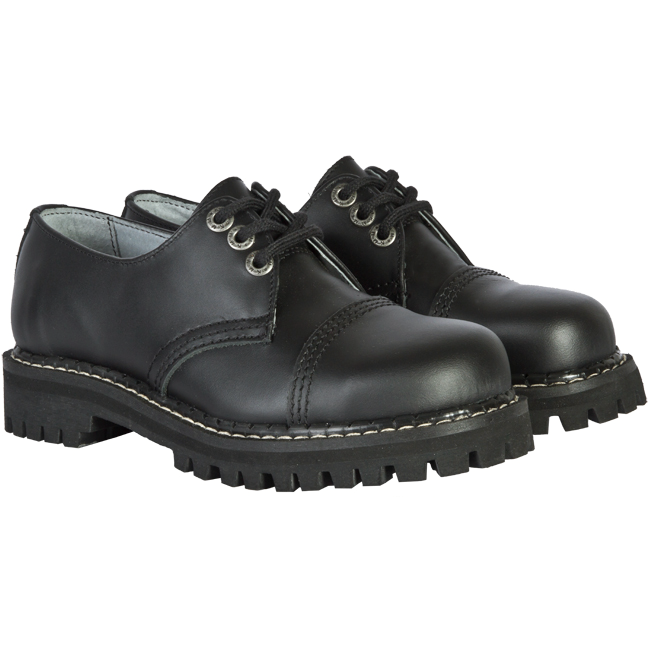 KMM 3 dziurkowe GLANY CZARNE SKÓRZANE Rozmiar 39 Marka KMM