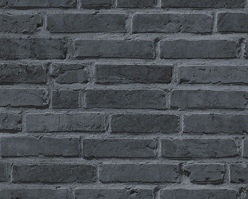 

Tapeta Ścienna Czarna Cegła Efekt 3D Mur Zmywalna