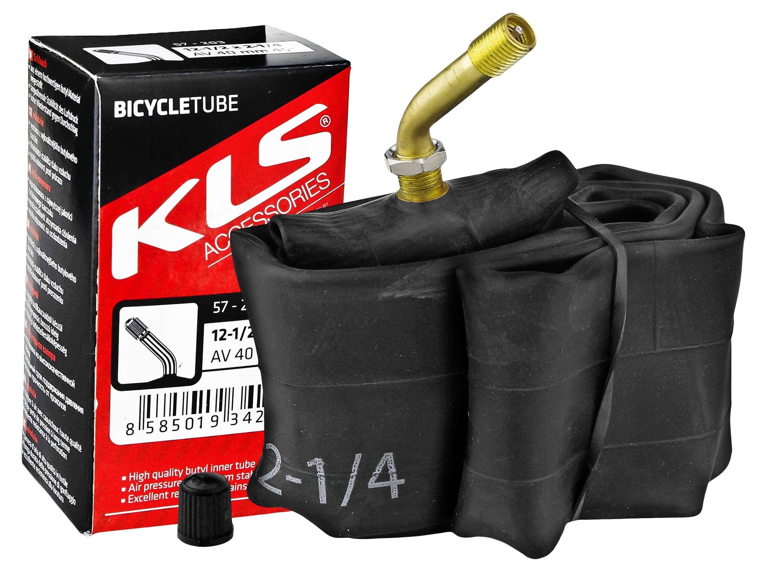 DĘTKA KELLYS 12x1/2x2 1/4 GIĘTY ZAWÓR 45 ST. WÓZEK