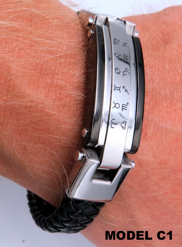 SREBRNA BRANSOLETA BRANSOLETKA MĘSKA STAL 316L SKÓRA NATURALNA GRUBA 16 MM EAN (GTIN) 5904815613859