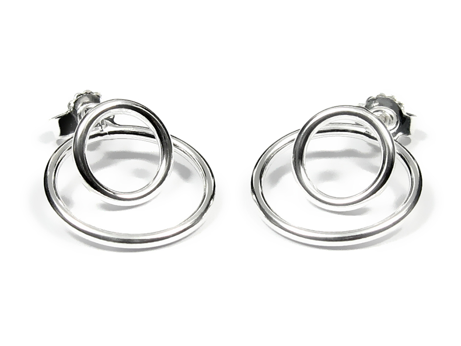 

Srebrne kolczyki kółeczka podwójne 0894