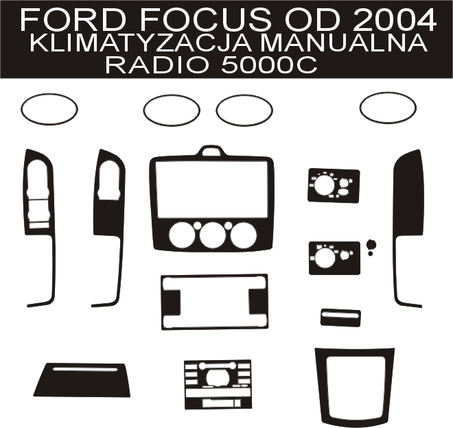 FORD FOCUS OKLEINA KOKPITU KOKPIT OKLEINY DREWNO Length 90 cm
