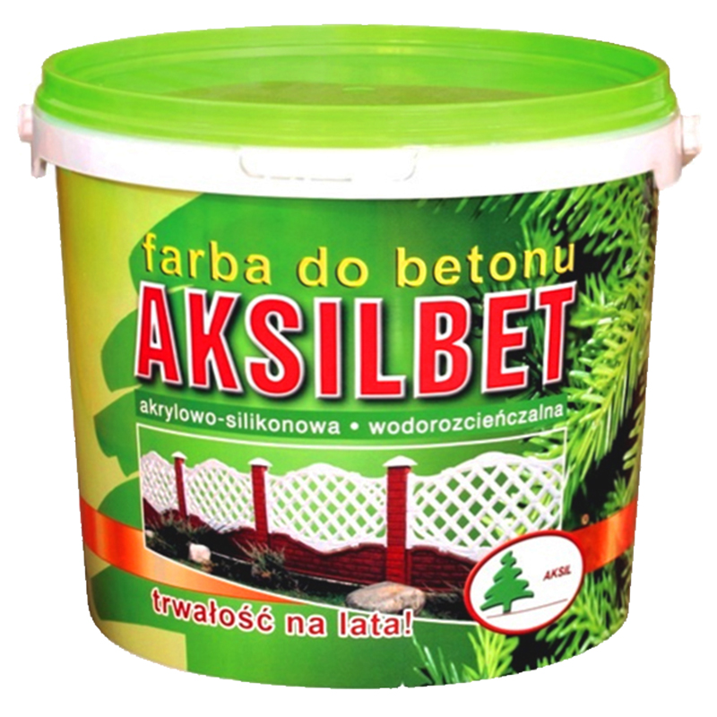 КРАСКА AKSILBET 10Л ДЛЯ БЕТОНА, ЗАБОРОВ ЦВЕТА !
