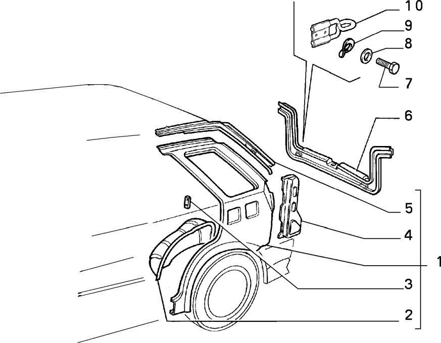 Poszycie szkielet tyl klapy Fiat Tipo 88 95 Car type Passenger cars