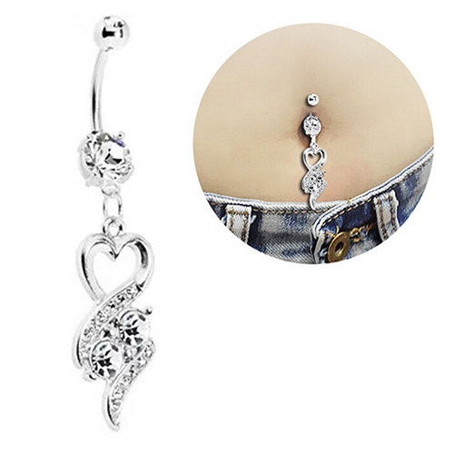 DŁUGI KOLCZYK DO PĘPKA PIERCING CHABROWY SREBRNY ! Rodzaj kolczyki