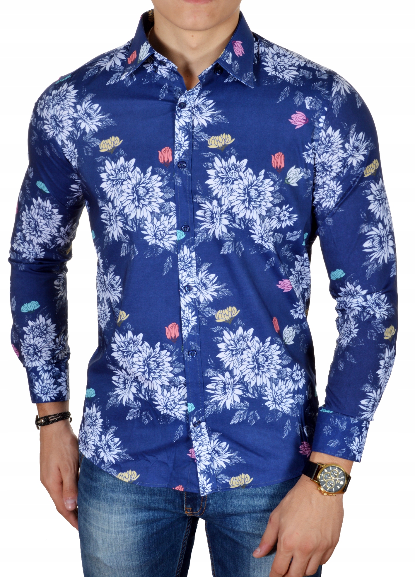 Pánská košile Casual Květiny Dárek Nová kolekce