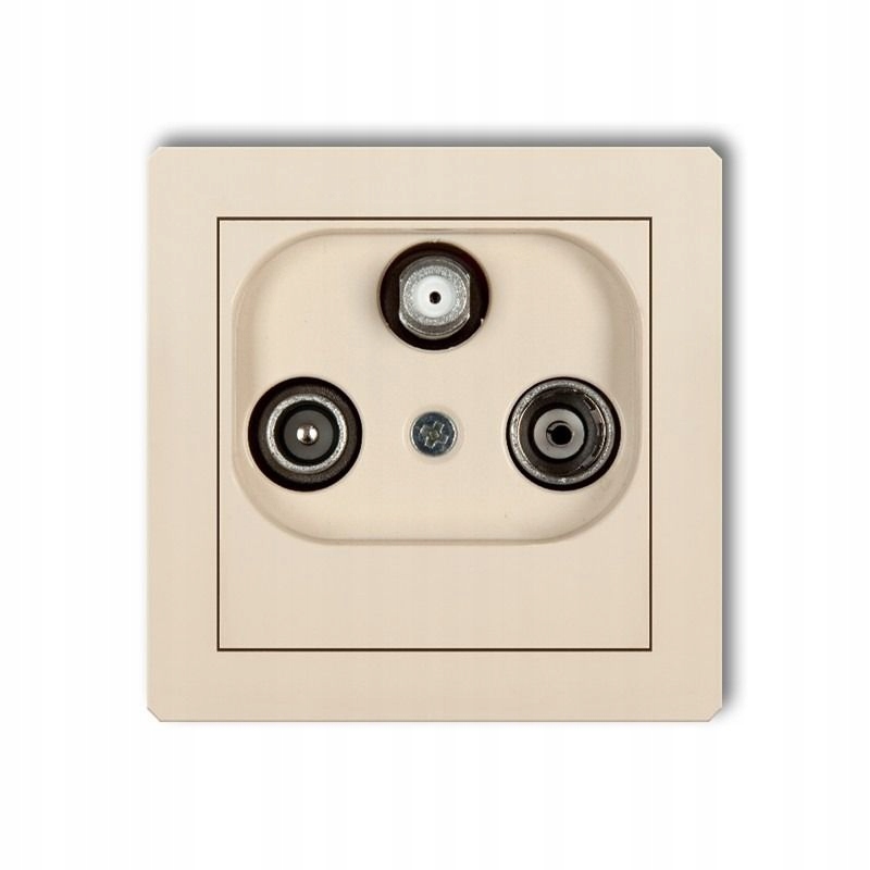 Béžová koncová zásuvka Rtv-sat 1DGS Deco Karlik