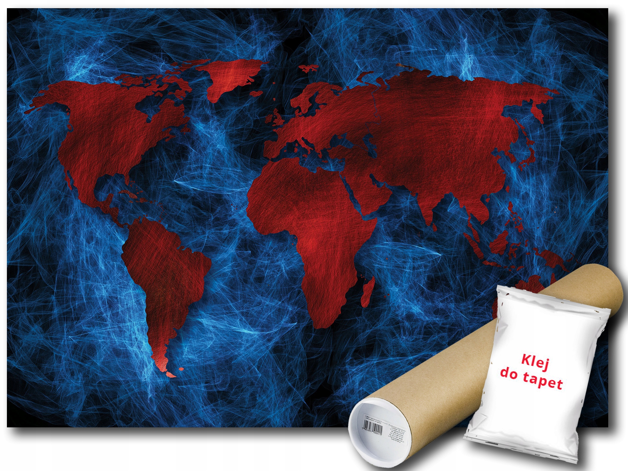 Vinylová Fototapeta Mapa Světa Kontinentu 208x146