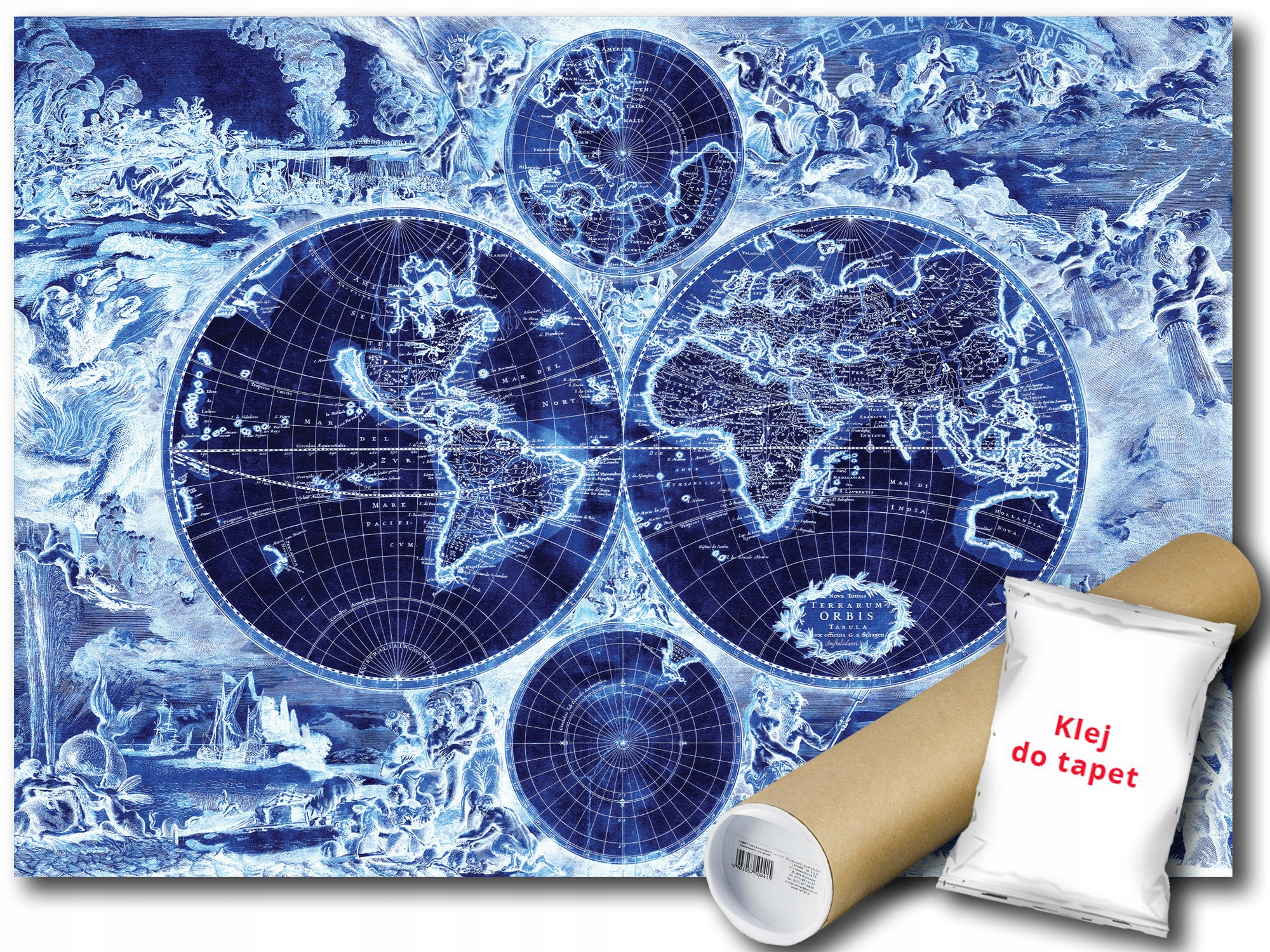 Vinylová Fototapeta Mapa Globus Retro 152x104