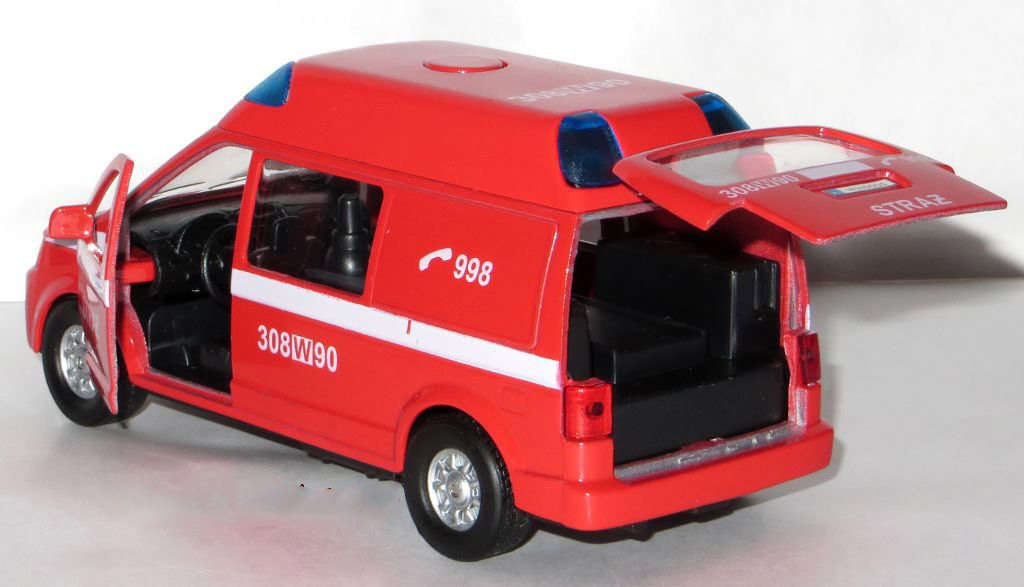 STRAŻ POŻARNA VAN METALOWA DŹWIĘK ŚWIATŁO WÓZ !!! Marka Hipo