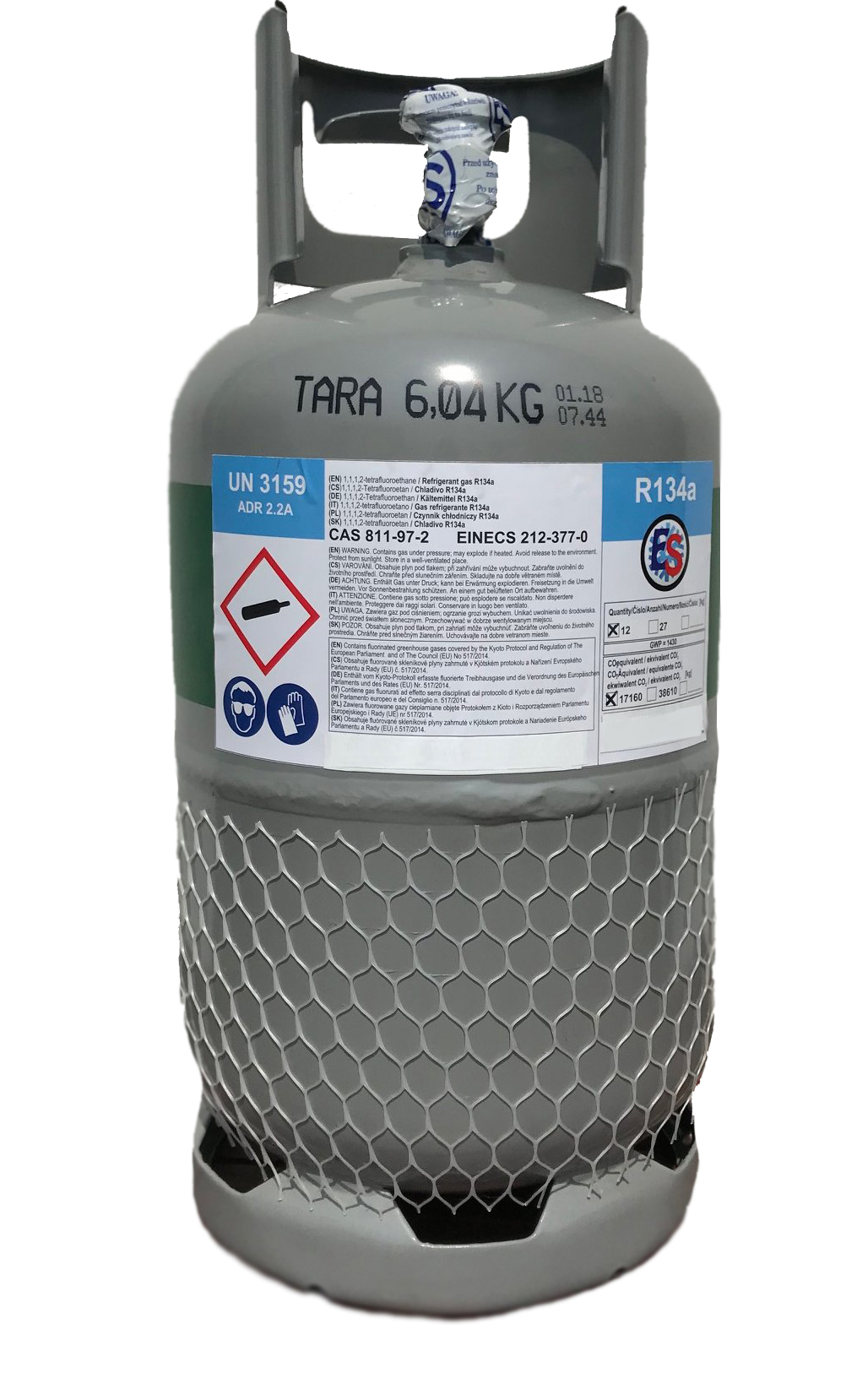 Пустой R134a refrigerant цилиндр