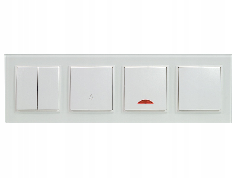 Wyłącznik pojedynczy z podświetleniem MODERN biały Typ Klasyczny Podtynkowy