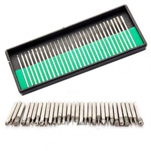 ZESTAW 30 DIAMENTOWYCH FREZÓW DO PAZNOKCI FREZY Kolor szary