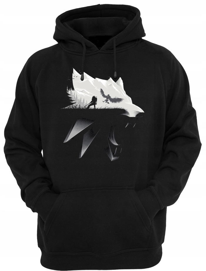 

Wiedźmin 3: Wolf Silhouette Bluza z kapturem