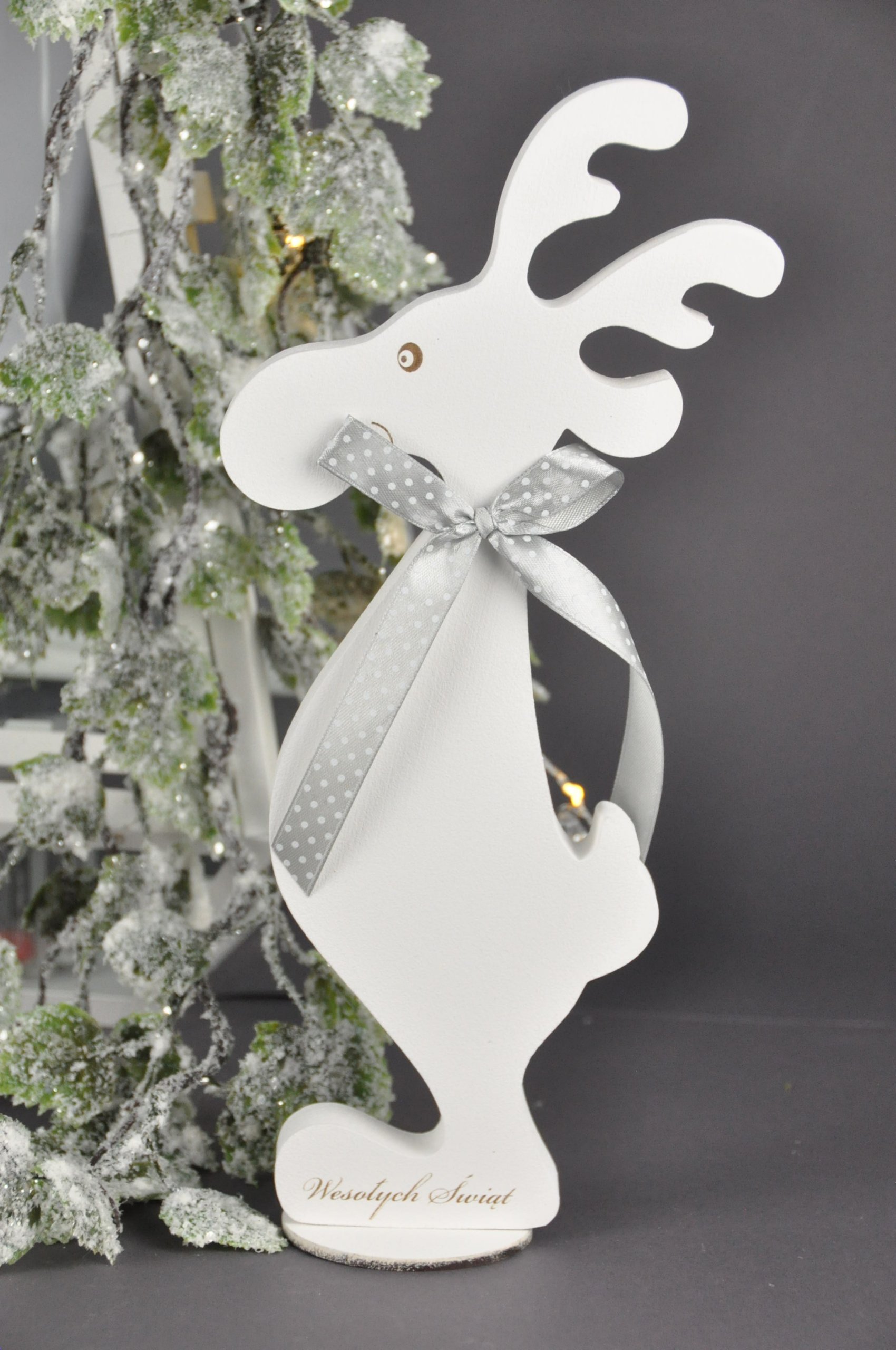 RENIFER DREWNIANY BOŻE NARODZENIE OZDOBA FIGURKA Motyw inny