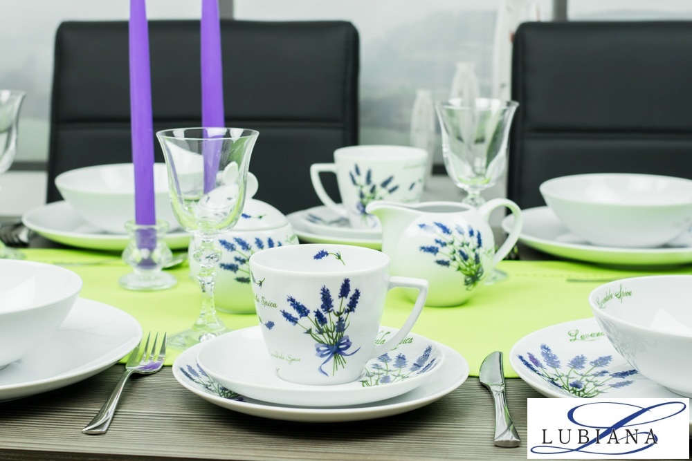 LUBIANA LAWENDA ZESTAW OBIADOWY I KAWOWY 98 EL Linia LAWENDA 5979