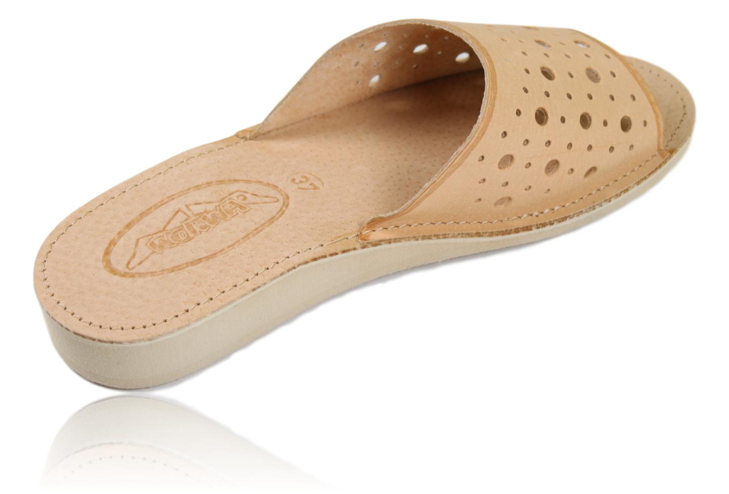 Pantofle kapcie klapki damskie skórzane 1104 40 Rozmiar 40