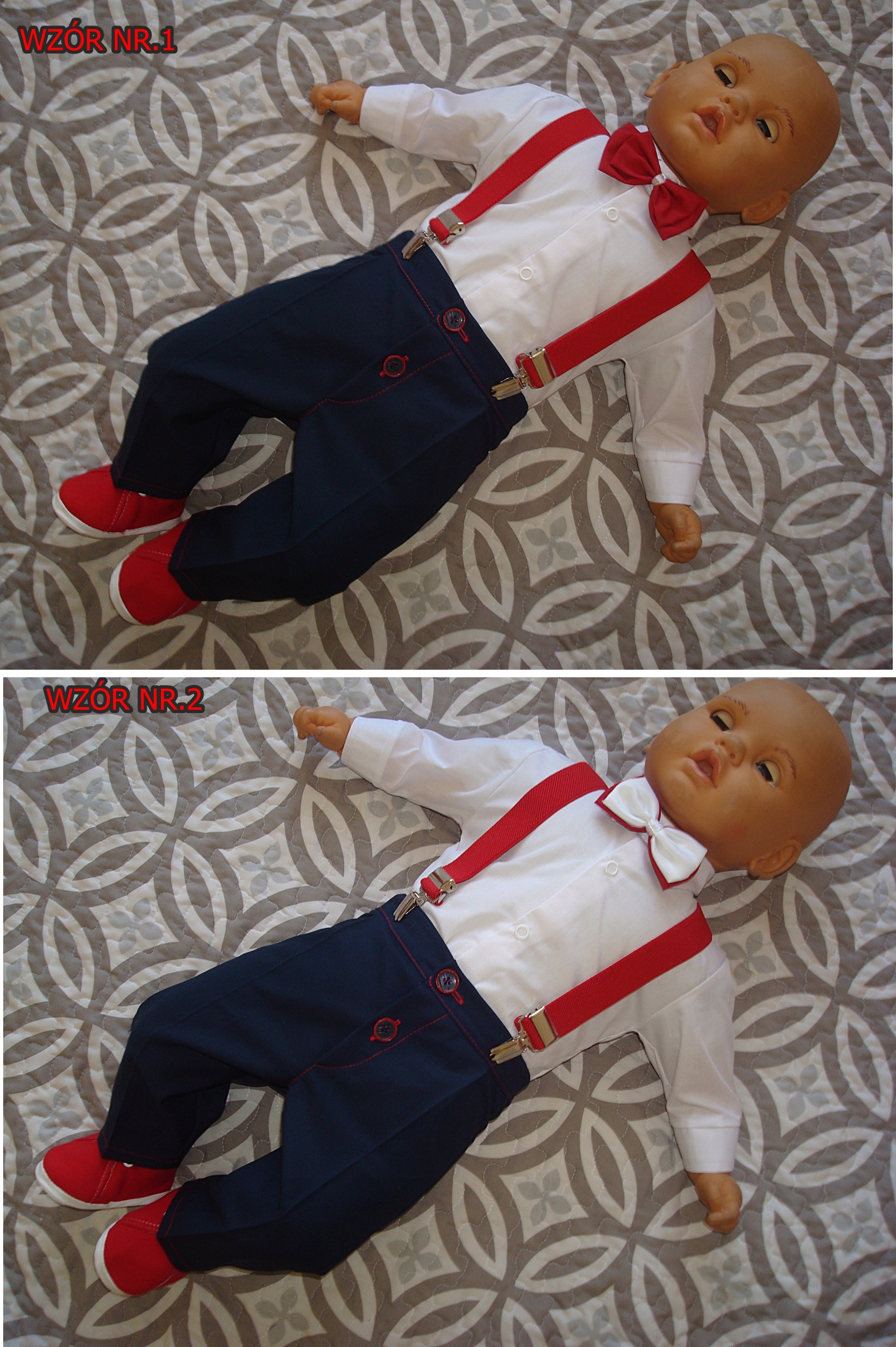 SPODNIE OCIEPLANE UBRANKO CHRZTU PIKOWANA KURTKA Materiał dominujący bawełna