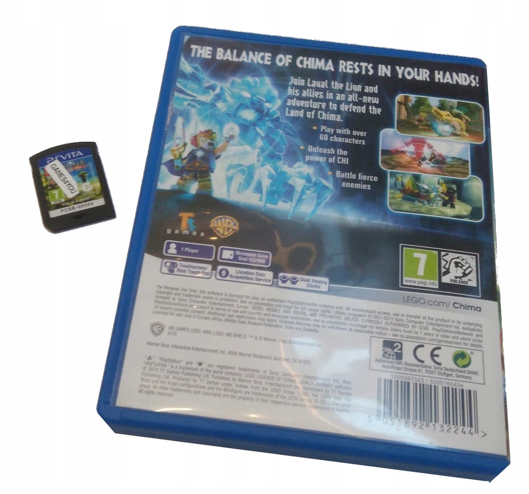 LEGO CHIMA WYPRAWA LAVAL'A / PL / PSVITA / używana Tematyka przygodowe