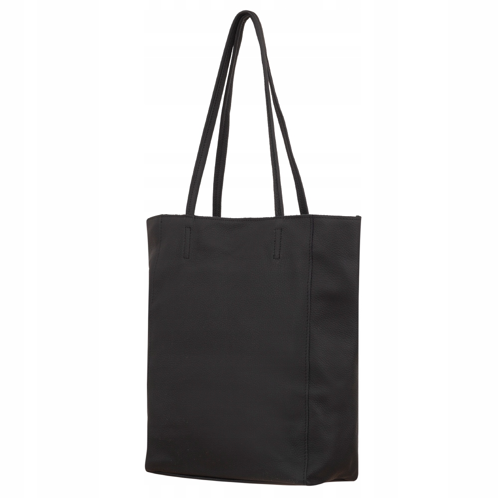 czarna SKÓRZANA TOREBKA WOREK miękka skóra włoska Marka inna