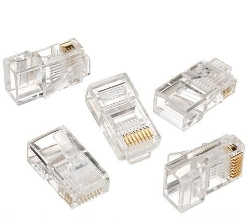 

100 szt Końcówki Wtyk Wtyki RJ45 8P8C internetowe