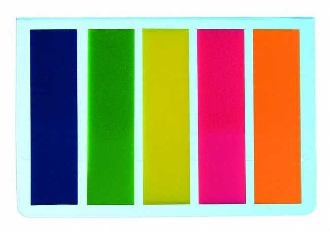 

Zakładki Indeksujące Pet 45x12 5x25szt Neon Folia