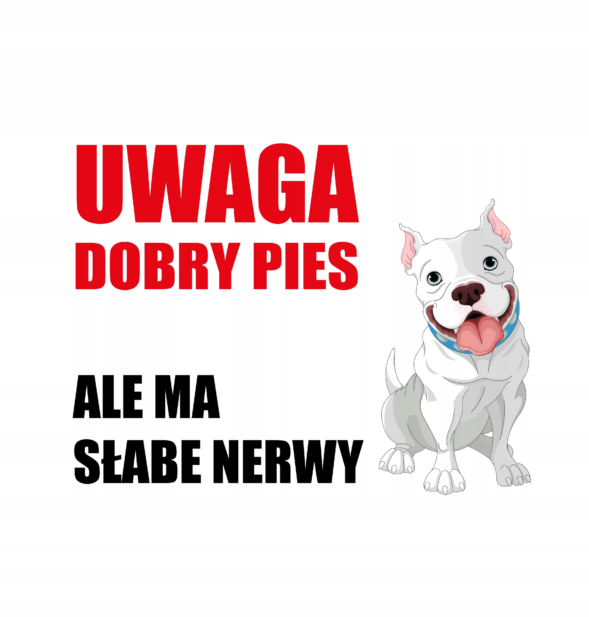 

Tabliczka naklejka Uwaga Pies Psy informacyjna