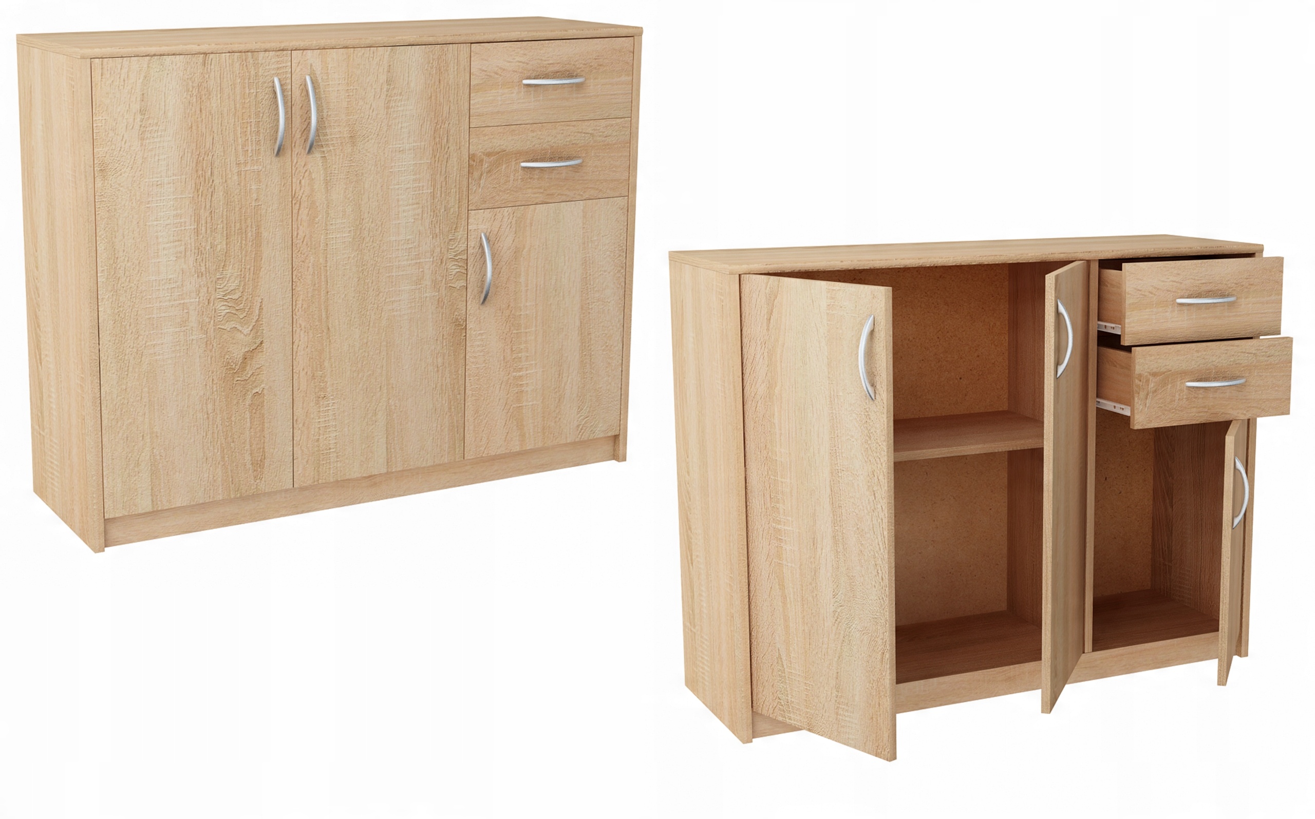 

Komoda szafka 3D2S Dąb Sonoma 110cm szuflady regał