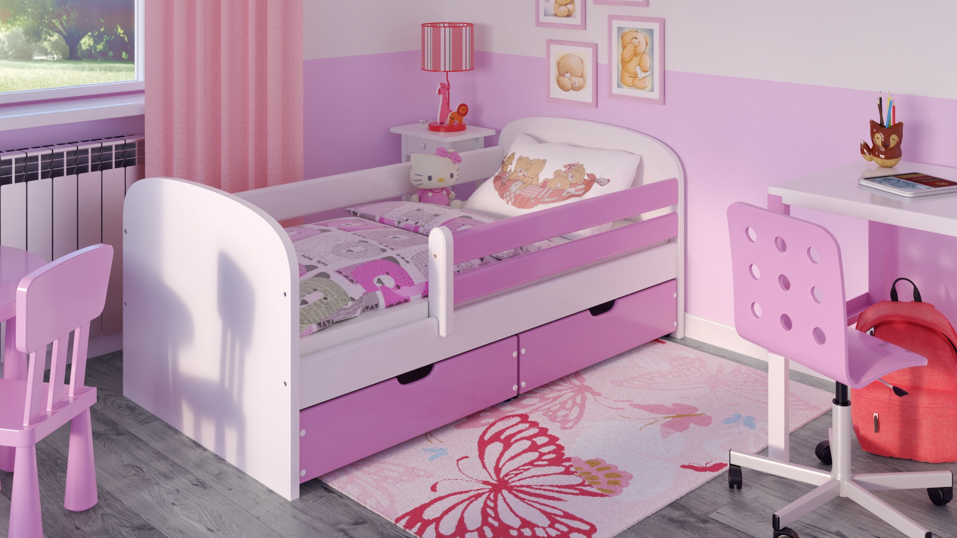 ŁÓŻKO DLA DZIECKA ŁÓŻECZKO DZIECIĘCE 80X160 MIMI Długość 160 cm