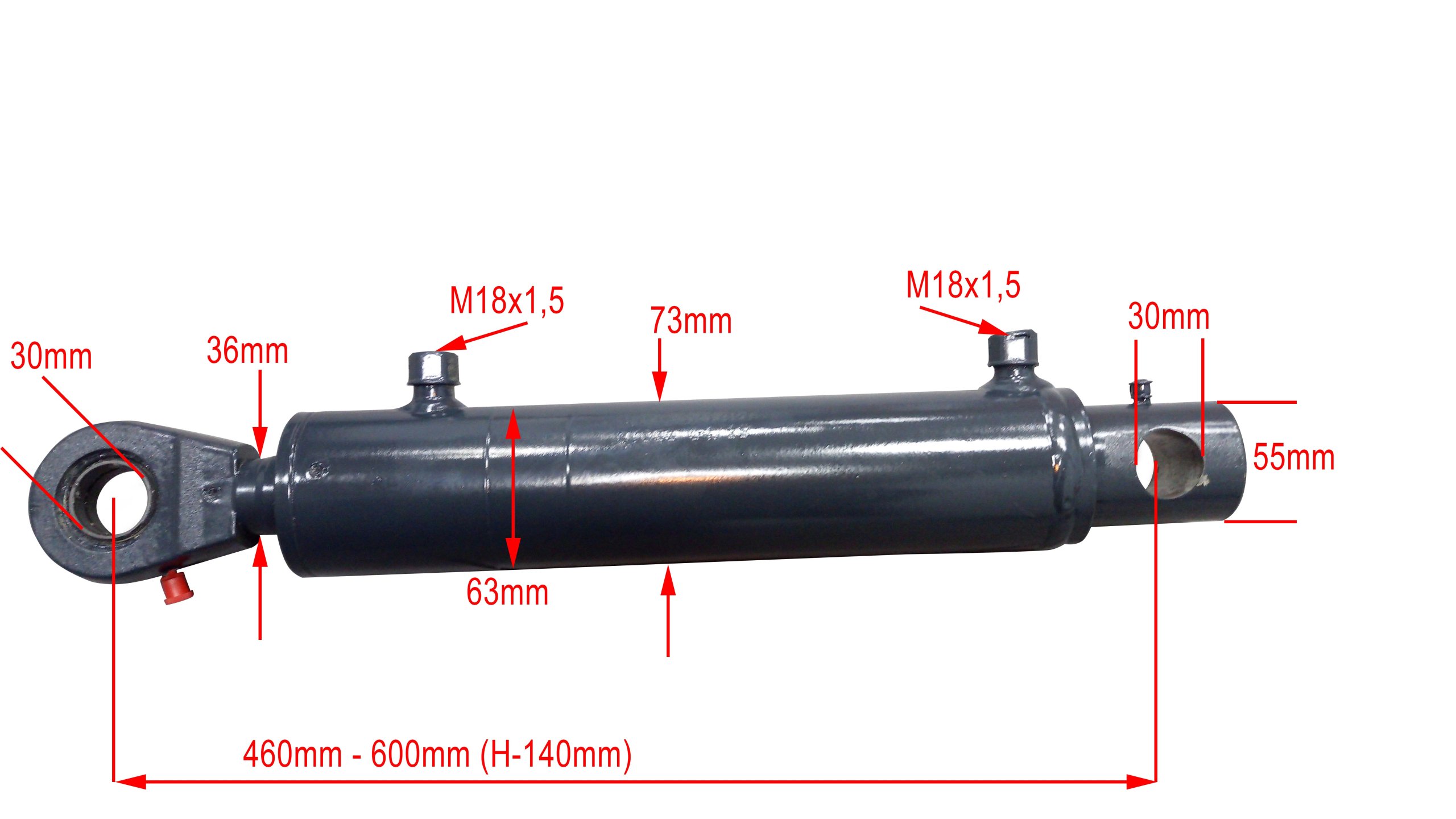 SIŁOWNIK CYLINDER HYDRAULICZNY TŁOK 63x36 SKOK 140 Numer katalogowy części SMT2SR.63.36.140-00RR