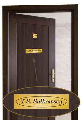 Twoja tabliczka, na drzwi, biuro, szyld, grawerton Szerokość produktu 4 cm